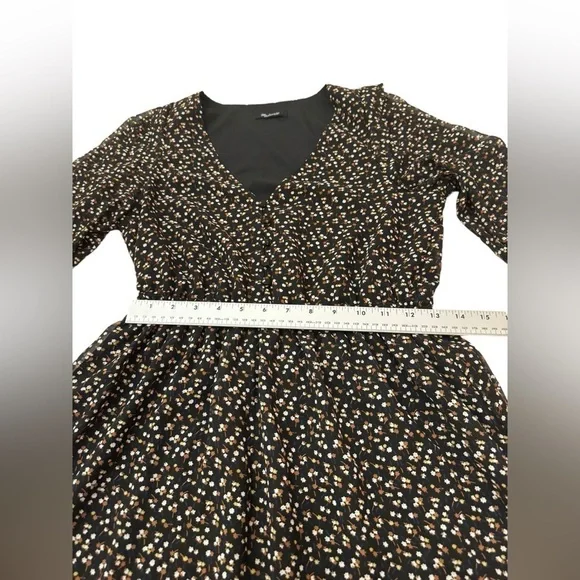 Madewell Georgette Ditsy Floral Mini Dress Button Front S - Picture 14 of 15